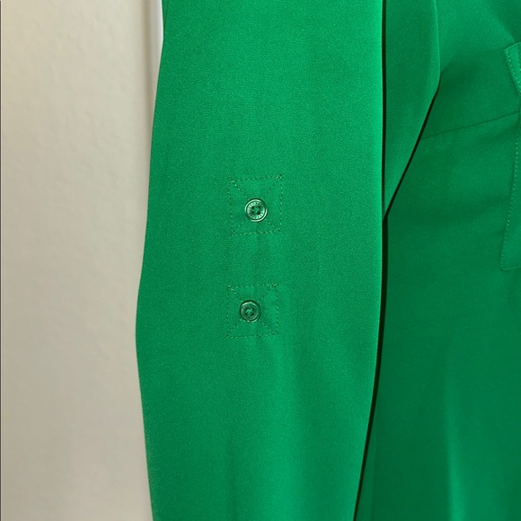 Express Vibrant Green Button-Down Shirt Size S/P. - Picture 6 of 16